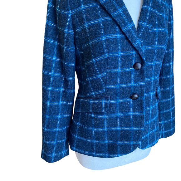 Talbots Wool Plaid Duck Blazer Preppy Riding Academia Countryside Old Money-4 - Picture 3 of 16
